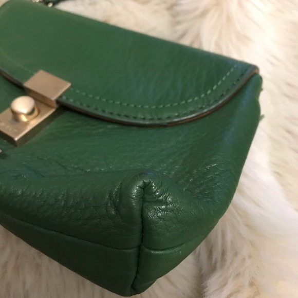 DKNY Emerald Green Leather Wristlet - Picture 4 of 8
